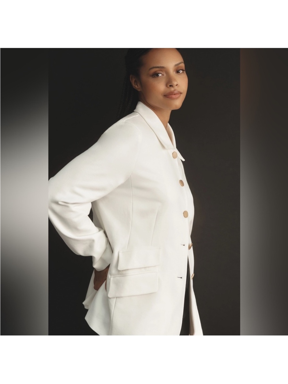 Anthropologie Dolan Left Coast Ponte Military Blazer Jacket - Picture 8 of 14
